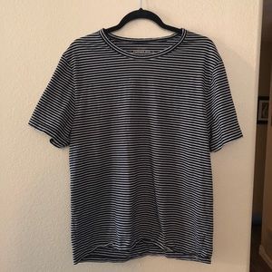 Hawker Rye Black and White Striped Essential Tee